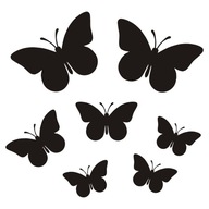 Samoprzylepne motyle arkusz 25szt wybór koloru mat