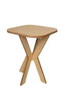 Stolička taburetka stolík 47cm drevený loft preglejka