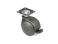 Bútorforgató kerék lemezzel és fékkel 50mm fém üléshez 1 db
