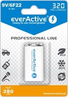 Baterie EVERACTIVE NiMH PP3 (9V, 6LR61, 6F22, 6R61) 320mAh Blister EVHRL22-