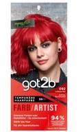 Got2b, Farba do włosów, 092 Lollipop Red, 1 sztuka
