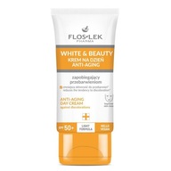 Floslek White &amp; Beauty krem na dzień anti-aging zapobiegający prze P1