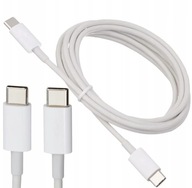 KABEL USB ŁADOWARKA DWUSTRONNY TYP-C TYPU C 1M TRANSMISJA DANYCH BIAŁY