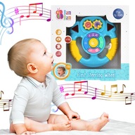Muzyczna Kierownica zabawka edukacyjna niebieska