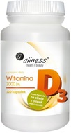 Vitamín D3 2000 j.m. 120 kaps. ALINESS Imunita Svaly Lanolín Vápnik