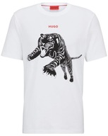 Sportowa koszulka męska HUGO BOSS T-shirt bawełniany z krótkim rękawem r. L