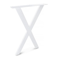 2 x kovová noha k stolu stola X 50x72 biela