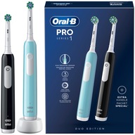 ORAL-B PRO 1 DUO ELEKTRICKÁ ZUBNÁ KEFKA ČIERNA A MODRÁ