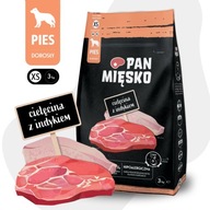 Pan Mięsko Suché krmivo pre psa TEĽACIE MORČACIE ZELENINY Malé plemená XS 3kg