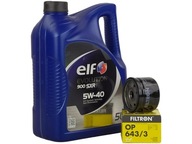 Motorový olej Elf Evolution 900 SXR 5 l 5W-40 + Filtron OP 643/3 Olejový filter