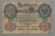 Niemcy 20 marek z 1910 rok ŁADNE , tanio .