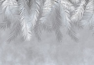 fototapeta sivé listy palmy perie 368 cm x 254