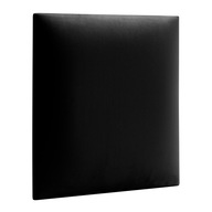 Panel Čalúnená štvorcová nástenná opierka hlavy Hladký Velvet 30x30cm čierna
