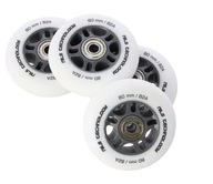 ZESTAW KÓŁKA NILS 80 + ABEC 9 BIAŁE MATOWE