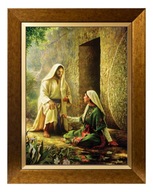 JEZUS MARIA MAGDALENA OBRAZ NA PŁÓTNIE W ZŁOTEJ ZDOBIONEJ RAMIE 30X40