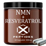 NMN + Resweratrol Resveratrol 99%Czystości Przebadany w Polsce 60 kapsułek