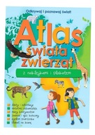 ATLAS ŚWIATA ZWIERZĄT Z NAKLEJKAMI I PLAKATEM OPRACOWANIE ZBIOROWE