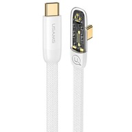 USAMS Kabel kątowy USB-C na USB-C PD 100W Fast Charging Iceflake Series 2m