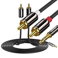 UGREEN KABEL AUDIO AV116 3,5MM JACK DO 2xRCA CINCH DŁUGI PRZEWÓD 2M