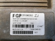 control unit of the engine OPEL CORSA C COMBO 55196352