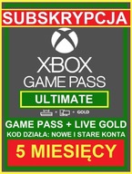 Game Pass ULTIMATE + Live Gold 5 mesiacov KOD