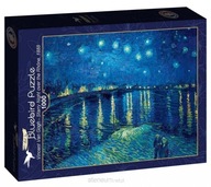 Puzzle 1000 dielikov.Vincent Van Gogh, Hviezdna noc nad Ronom, 1888 dielikov.