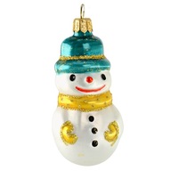 Karácsonyfa gömb Hóember menta kalappal SACO