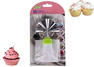 DEKORÁCIÓS CUKORTARTÓ TASAK 6 DB-OS FÉM HÁTLAPPAL DEKORÁCIÓS SZETT