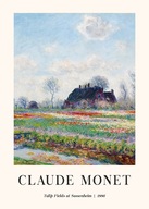 Plakat 70x50 Claude Monet dom na wsi kwiaty pola wieś sztuka BOHO 30 WZORÓW