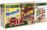 NESTLE MIX MINI 6 PACZEK PŁATKI LION NESQUIK CINI MINI