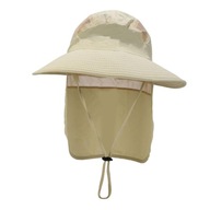 Klobúk proti slnku s chlopňou na letnú čiapku zo sieťoviny pre khaki