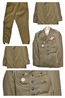 Kurtka mundurowa pułkownik WSW spodnie odznaki płaszcz baretki LWP