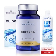 PUROMEDICA Biotín, Vitamín B7, metabolizmus nervový systém vlasy 60 kapsúl
