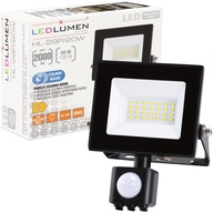 Naświetlacz LED 20W=130W 2080lm Halogen Reflektor Slim Lampa Czujnik Ruchu