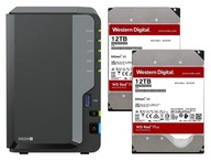 Synology DS224+ 6GB RAM + 2x 12TB WD Red Plus