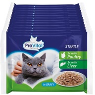 MOKRA KARMA DLA KOTA STERILE MIX 52X 100G PREVITAL