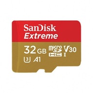 KARTA PAMIĘCI SANDISK EXTREME MICROSDHC 32GB 100/60 MB/S V30 A1 Z ADAPTEREM