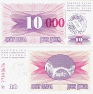 Bośnia i Hercegowina 1993 10000 Dinarow P.53f UNC