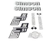 Naklejka naklejki simson s51 n51 srebrne komplet