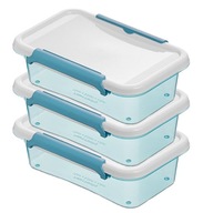 LUNCHBOX 3x0,35l pudełko plastikowe z pokrywą na żywność do przechowywania