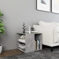 Bočný stolík sivý betón 50x50x45 cm drevotrieska