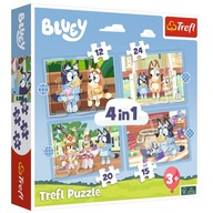 Puzzle 4w1 Bluey i jego świat 3 Trefl 34637