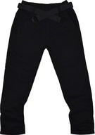 COMFORTLINE BLACK Czarne Spodnie z Gumką w Pasie 122/128cm