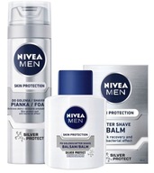 NIVEA Men Silver Protect pianka do golenia 200ml + balsam po goleniu 100ml