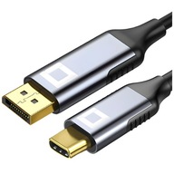 KABEL USB-C DISPLAY PORT PRZEJŚCIÓWKA ADAPTER HUB USB TYP C DP 8K 60HZ 2M