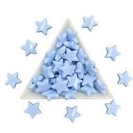 Korálky na náramky a ozdoby modré hviezdičky 13 mm; 20 ks