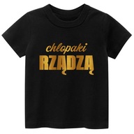 T-shirt, koszulka napisy Chłopaki rządzą r. 98