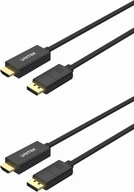 Kabel Unitek DisplayPort 1.2 na HDMI 4K 60Hz 1.8m czarny x2