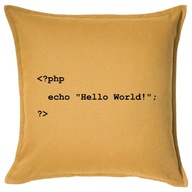 HELLO WORLD! PHP CODE poduszka 50x50 prezent