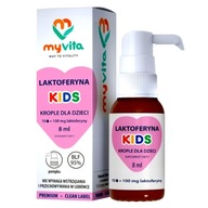 Laktoferyna Kids 8ml MyVita BLF 95% krople dla dzieci z pompką
